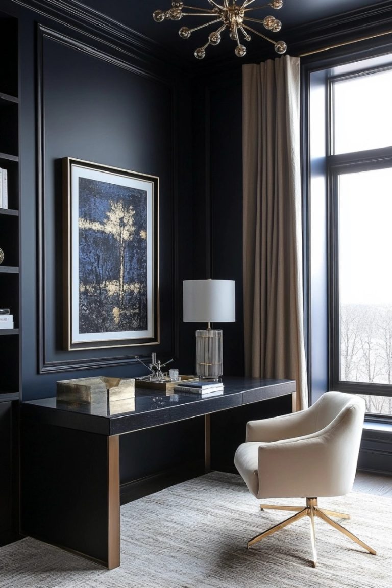 20 Moody Home Office Ideas That Feel Luxe & Dramatic