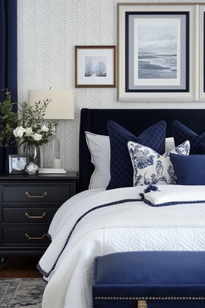 17 Navy Blue Bedroom Ideas That’ll Make Your Space Look Luxe & Cozy